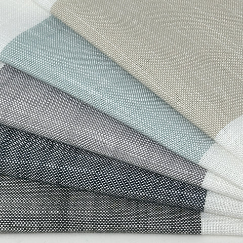 5" Wide Stripe 100% Natural Linen Fabric / 55" Width / CL1026