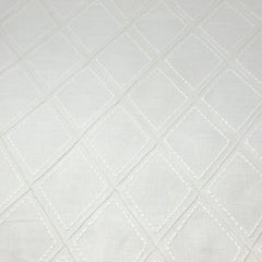 Embroidery Geometric Blend Linen Sheer Fabric By The Yard / 54" Width / CL1078