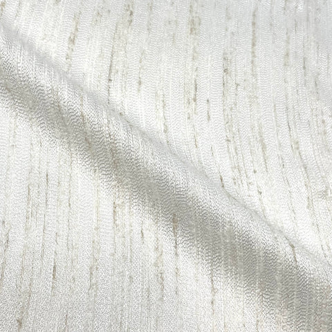 2 Tone Poly Linen Sheer Fabric By The Yard, White, Ivory, Curtain, Drapery, Table Top, 118" Width/CL1034