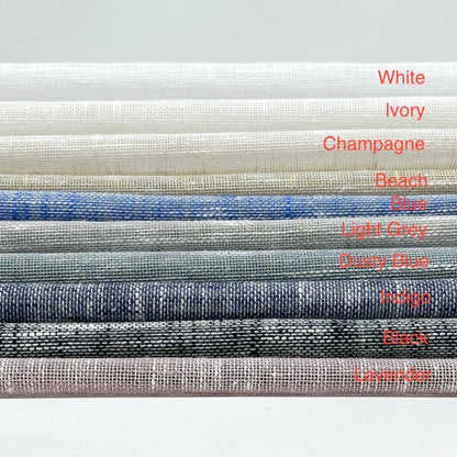 2 Tone Poly Linen Sheer Fabric by the Yard/118" Wide/CL1034 - Classic & Modern Home