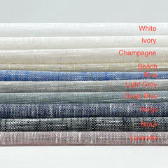 2 Tone Poly Linen Sheer Fabric by the Yard / 118" Wide / CL1034