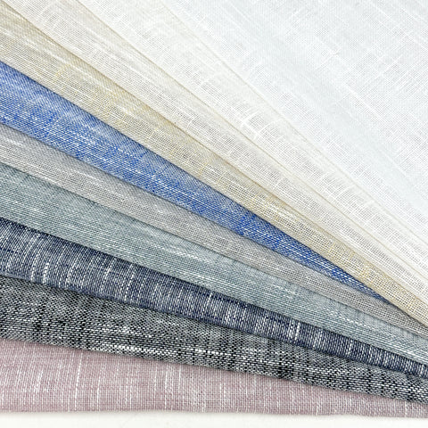 2 Tone Poly Linen Sheer Fabric by the Yard / 118" Wide / CL1034