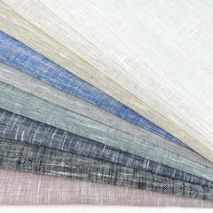 2 Tone Poly Linen Sheer Fabric by the Yard / 118" Wide / CL1034