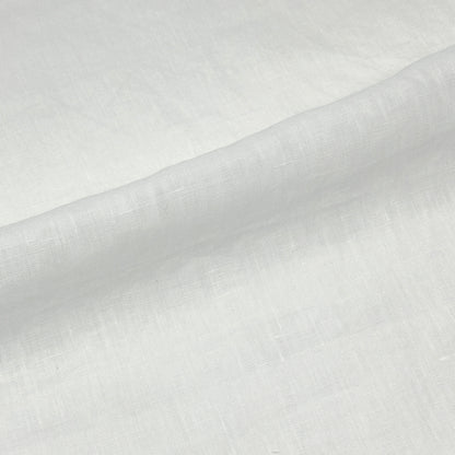 White Stonewashed 100% Organic Natural French Linen Roman Shade, CL1058