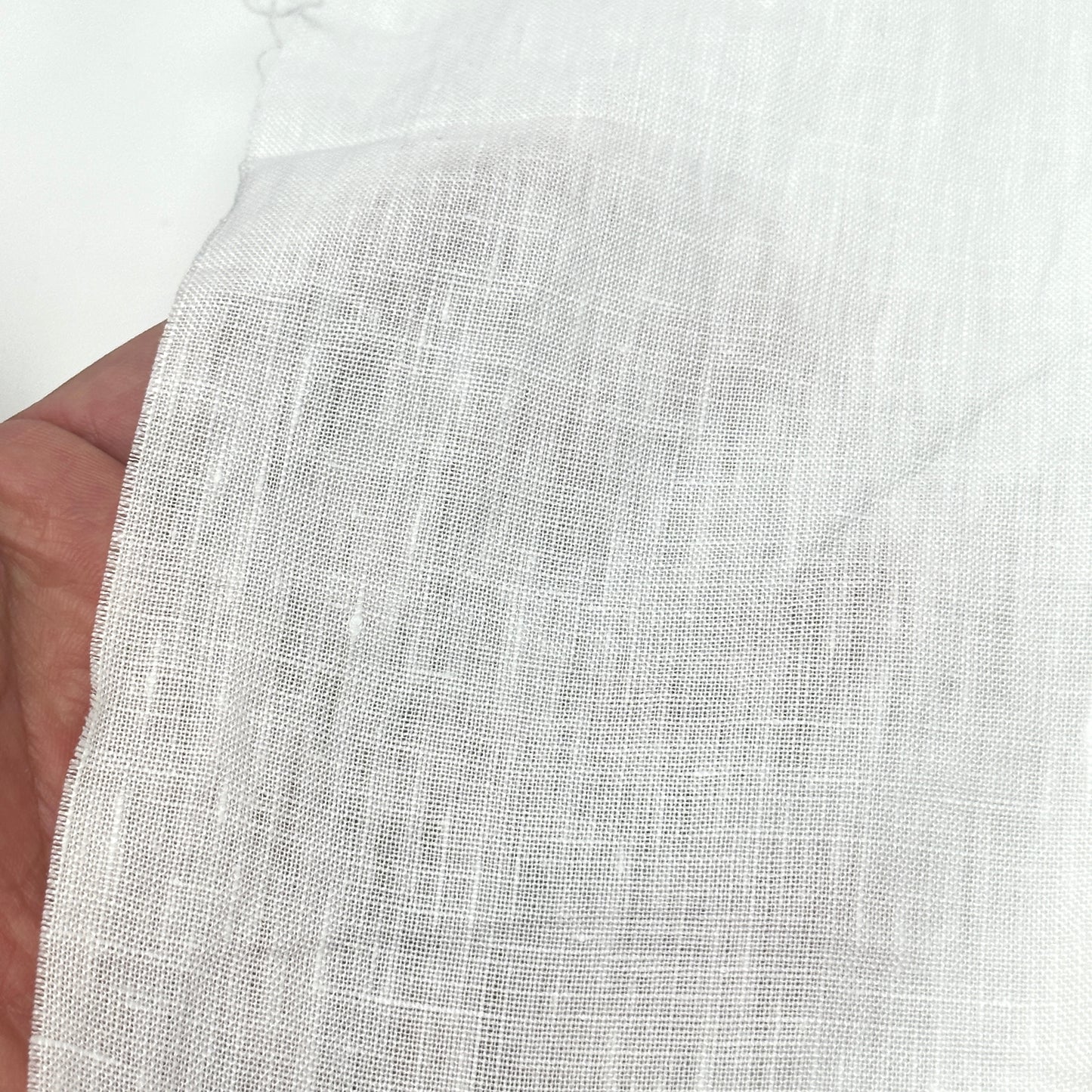 White Stonewashed 100% Organic Natural French Linen Roman Shade, CL1058