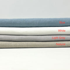 Blue Stonewashed 100% Organic Natural French Linen Roman Shade / CL1058