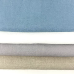 Blue Stonewashed 100% Organic Natural French Linen Roman Shade / CL1058