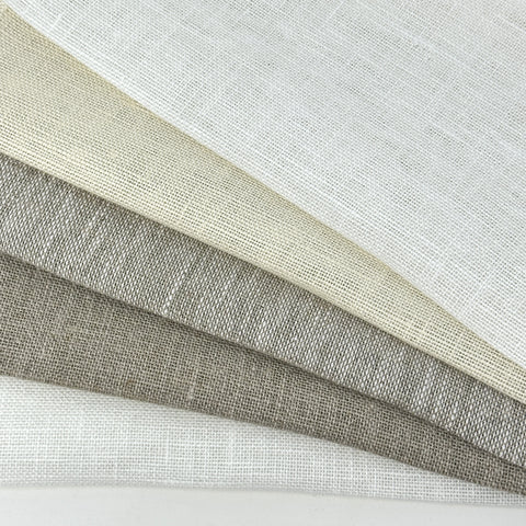 Dot and Texture Stripe Embroidery Blend Sheer Linen Fabric / 118" Width / CL1118