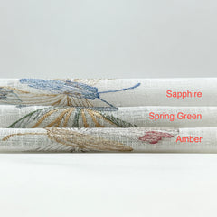 Butterfly Embroidery Sheer Linen Blend Fabric by the Yard/54" Wide/CL1174