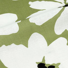 Poppy Seed Floral Print 100% Linen Fabric by the Yard / 57" Width / CL1175