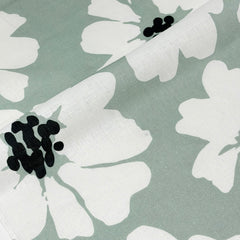 Poppy Seed Floral Print 100% Linen Fabric by the Yard / 57" Width / CL1175