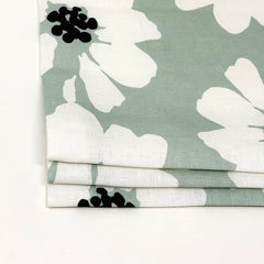 Poppy Seed Floral Print 100% Linen Fabric by the Yard / 57" Width / CL1175