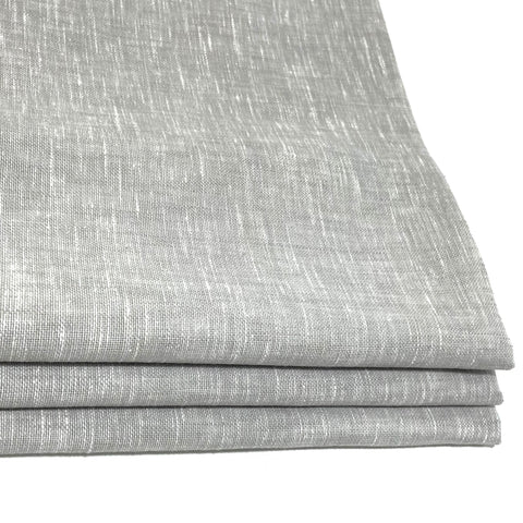 Grey 2 Tone Poly Linen Sheer Custom Flat Roman shade / CL1034