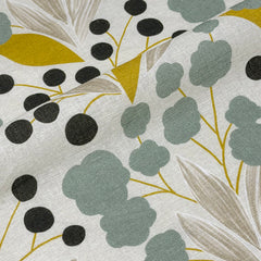 Scandinavian Floral Print 100% Linen Fabric by the Yard / 57" Width / CL1176