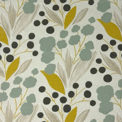 Retro Botanical Mid-Century Modern 100% Linen Fabric by the Yard, 57"Width, CL1176