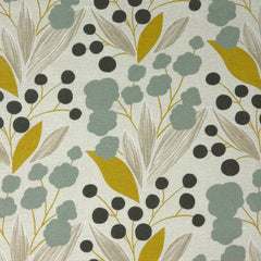 Scandinavian Floral Print 100% Linen Fabric by the Yard / 57" Width / CL1176