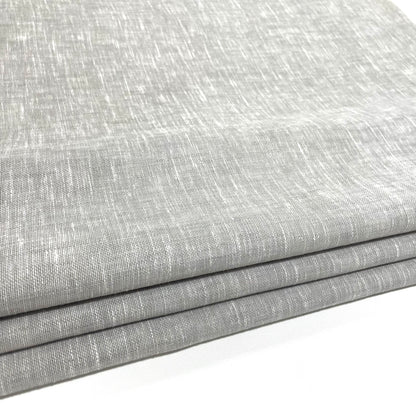 Light Grey 2 Tone Poly Linen Sheer Custom Flat Roman shade, CL1034