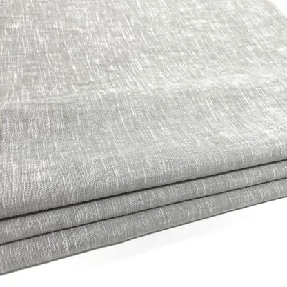 Light Grey Breezy Open-Weave Sheer Linen Blend Flat Roman shade, CL1034