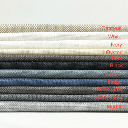 Solid Blend Medium Weight Linen Flat Roman Shade, CL1038