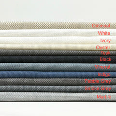 Solid Blend Medium Weight Linen Flat Roman Shade / CL1038