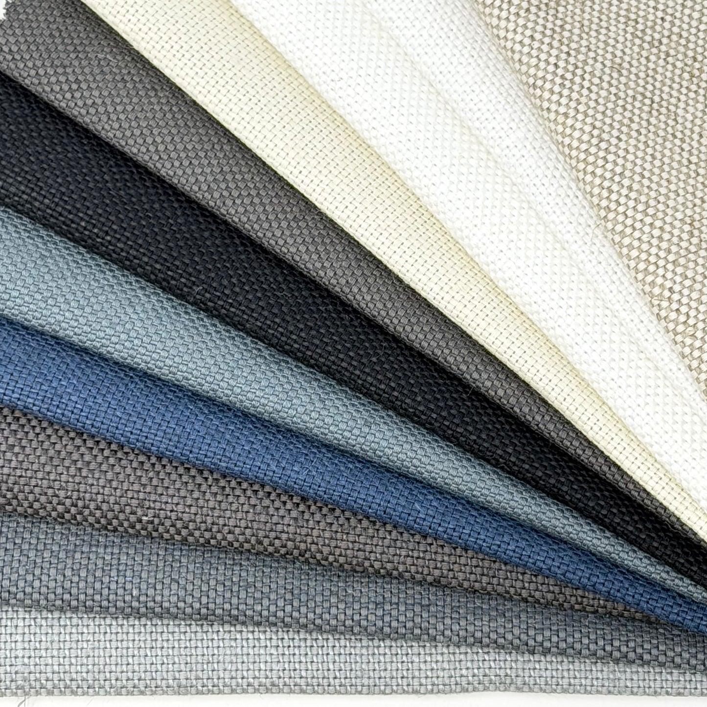 Solid Blend Medium Weight Linen Flat Roman Shade, CL1038