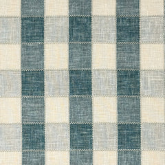 Two Tone Checkered Blend Linen Fabric By The Yard / 54" Width / CL1181