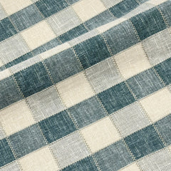 Two Tone Checkered Blend Linen Fabric By The Yard / 54" Width / CL1181