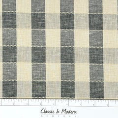 Two Tone Checkered Blend Linen Fabric By The Yard / 54" Width / CL1181