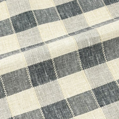Two Tone Checkered Blend Linen Fabric By The Yard / 54" Width / CL1181