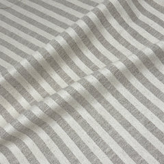Beige and Tan Stripe 100% Linen Fabric By The Yard/54" Width/CL1115