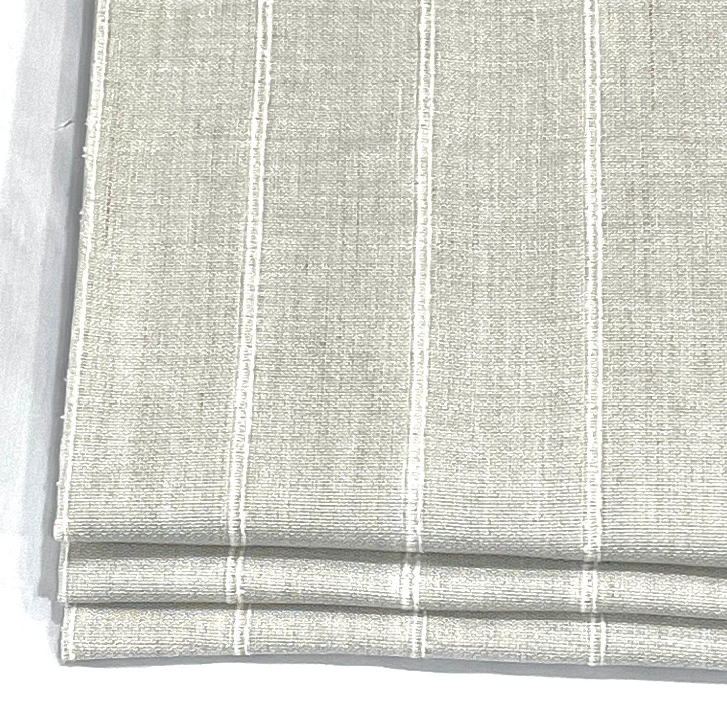 Stripe Embroidery Blend Linen Linen Flat Roman Shade / CL1060 - Classic & Modern Home