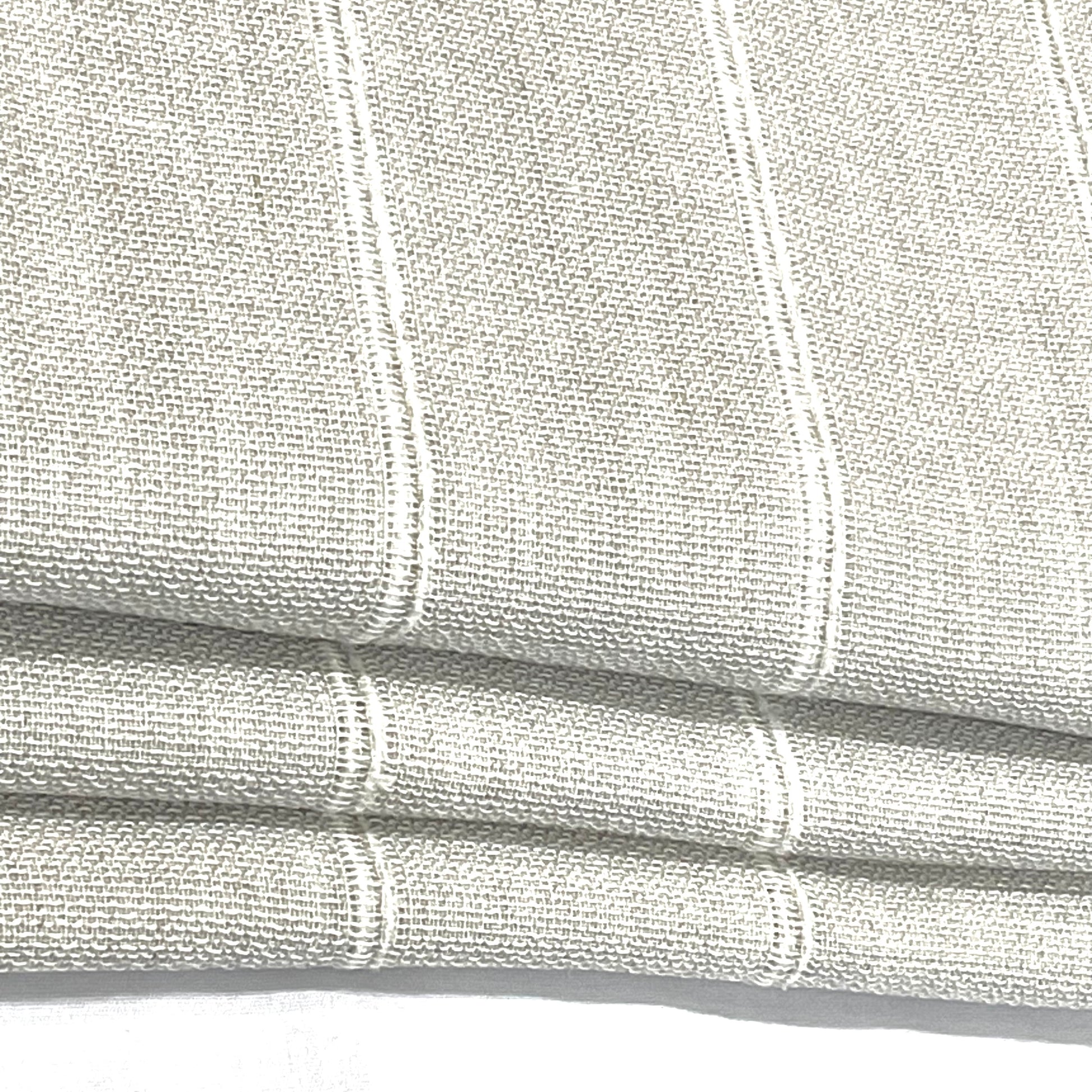 Stripe Embroidery Blend Linen Linen Flat Roman Shade / CL1060 - Classic & Modern Home