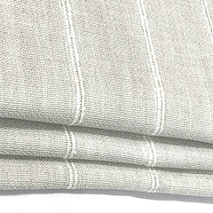 Stripe Embroidery Blend Linen Linen Flat Roman Shade / CL1060