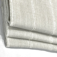 Stripe Embroidery Blend Linen Linen Flat Roman Shade / CL1060