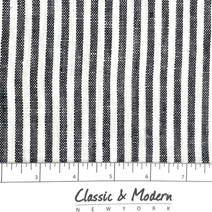 Black and white Striped 100% Natural Linen Fabric By The Yard/53" Width/CL1080 - Classic & Modern Home