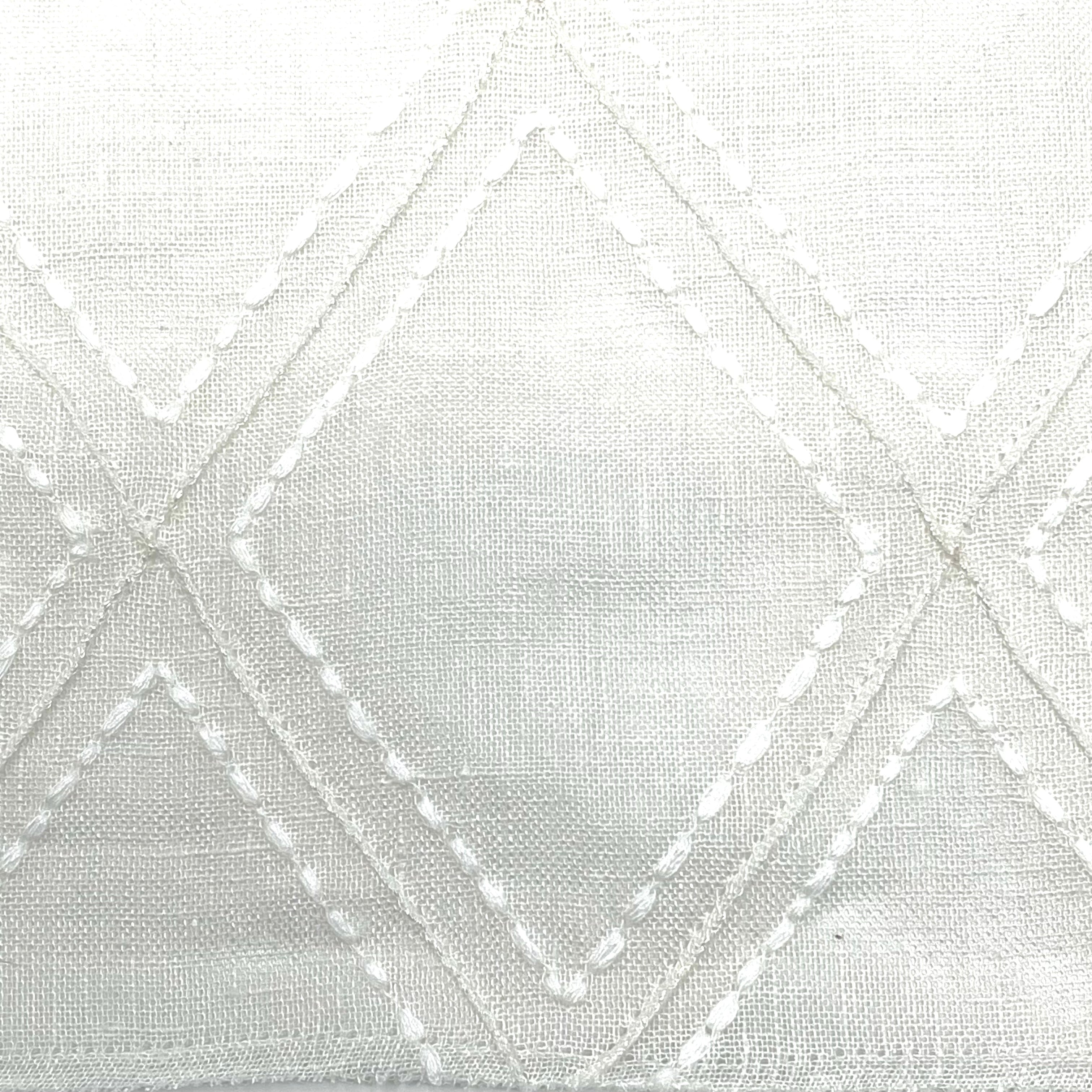 Geometric Blended Linen Fabric By The Yard, Curtain, Drapery, Table Top, 54" Width/CL1078