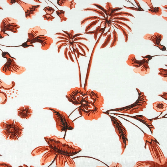 Blossom Flower Handkerchief Light Weight 100% Linen Fabric By The Yard, 57"Width, CL1111