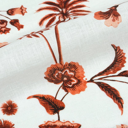 Blossom Flower Handkerchief Light Weight 100% Linen Fabric By The Yard, 57"Width, CL1111