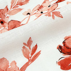 Ripples of bloom floral Handkerchief Light Weight 100% Linen Fabric By The Yard/57" Width/CL1112