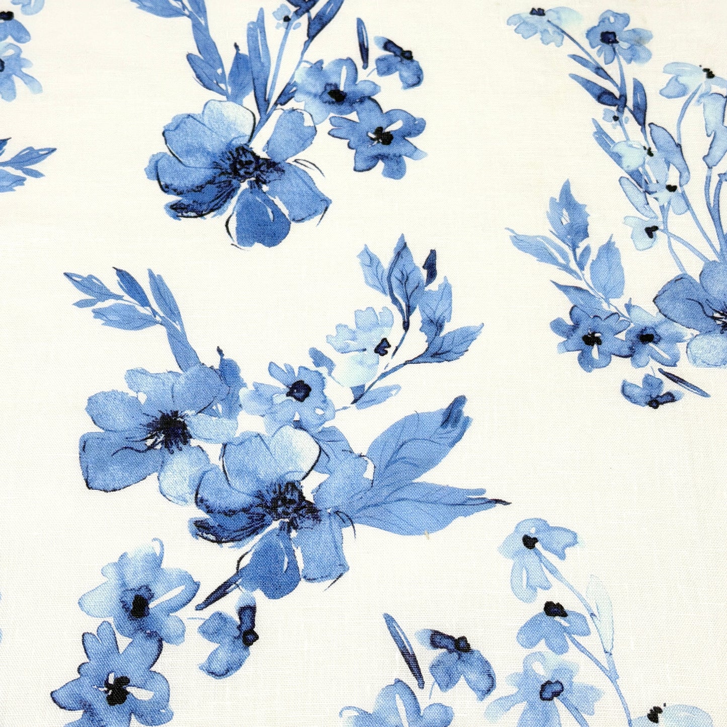 Ripples of bloom floral Handkerchief Light Weight 100% Linen Fabric By The Yard, 57"Width, CL1112