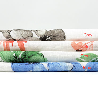 Ripples of bloom floral Handkerchief Light Weight 100% Linen Fabric By The Yard, 57"Width, CL1112