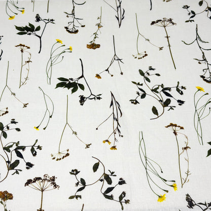 Bloom Plant Garden Print 100% Lightweight Linen Relaxed Roman Shade, CL1106