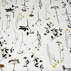 Bloom Plant Garden Print 100% Lightweight Linen Relaxed Roman Shade/CL1106