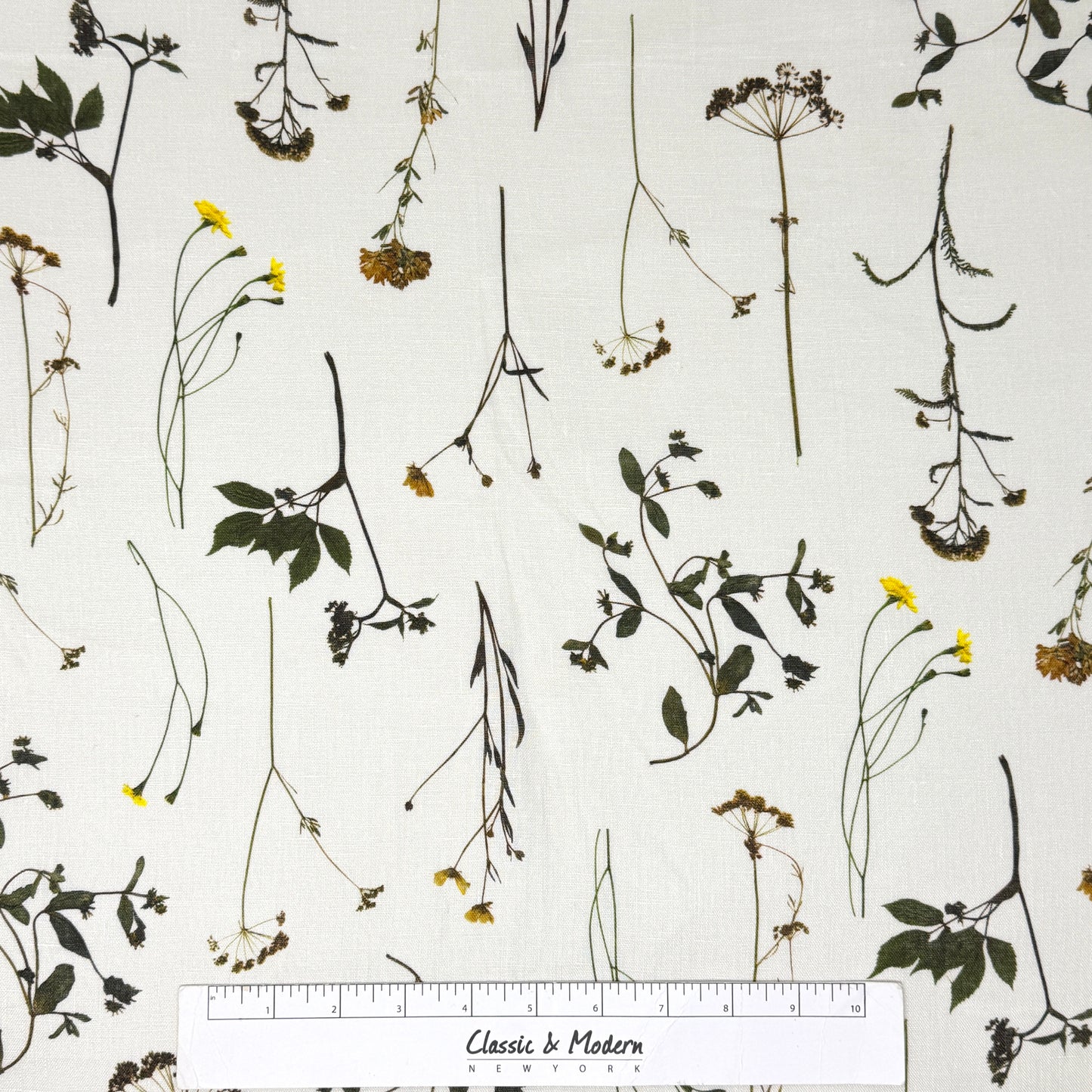 Bloom Plant Garden Print 100% Lightweight Linen Relaxed Roman Shade, CL1106