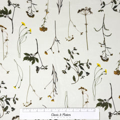 Bloom Plant Garden Print 100% Lightweight Linen Relaxed Roman Shade/CL1106