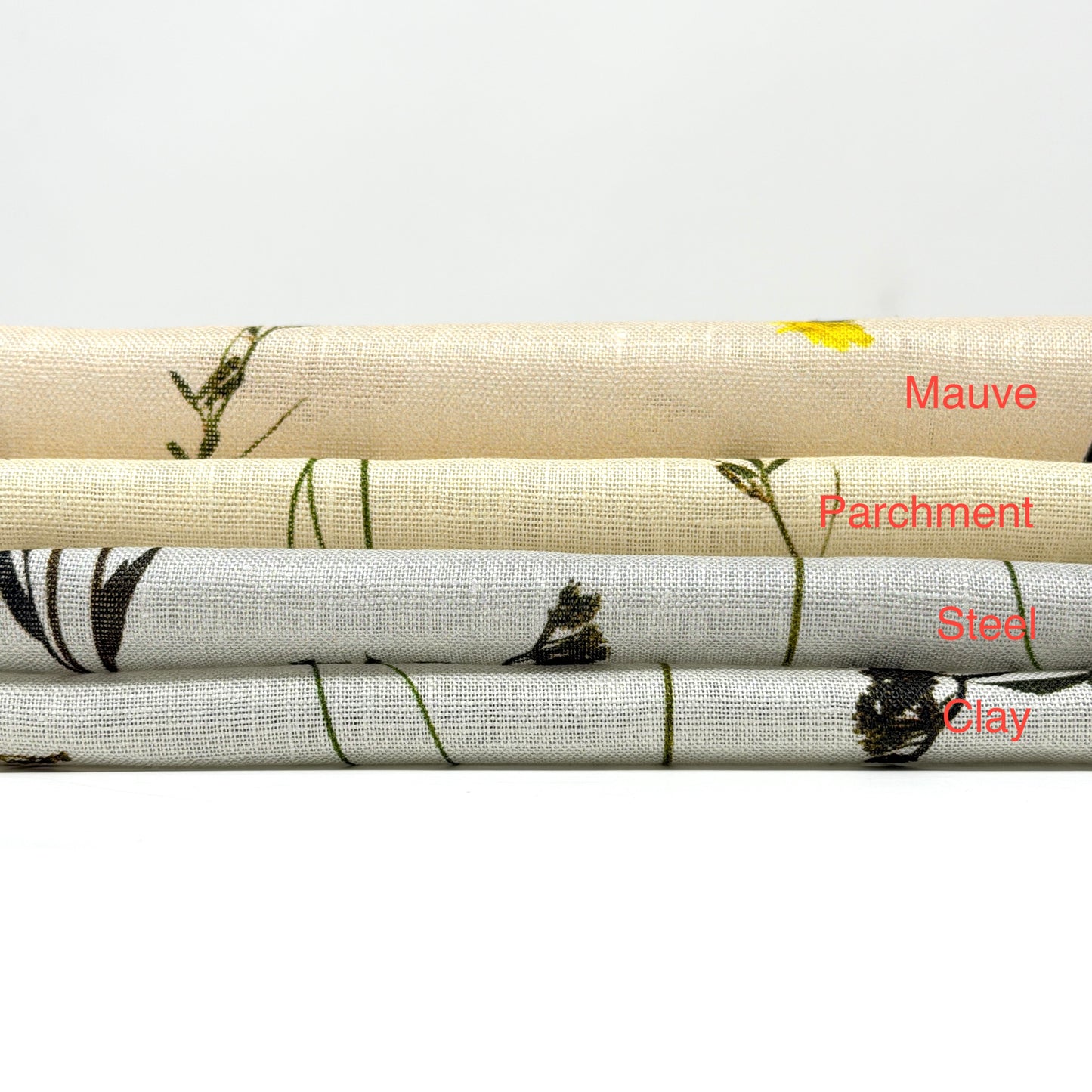 Bloom Plant Garden Print 100% Lightweight Linen Relaxed Roman Shade, CL1106