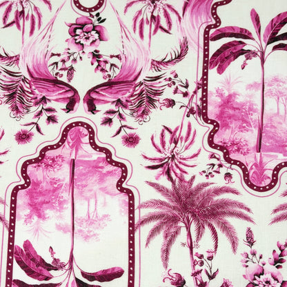 Palm Tree Tropical Handkerchief Light Weight 100% Linen Fabric By The Yard, 57"Width, CL1108