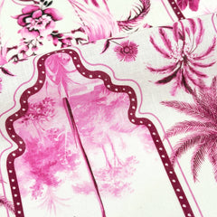 Palm Tree Tropical Handkerchief Light Weight 100% Linen Fabric By The Yard/57" Width/CL1108