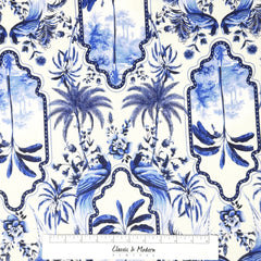 Palm Tree Tropical Handkerchief Light Weight 100% Linen Fabric By The Yard/57" Width/CL1108