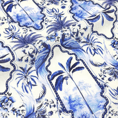 Palm Tree Tropical Handkerchief Light Weight 100% Linen Fabric By The Yard/57" Width/CL1108